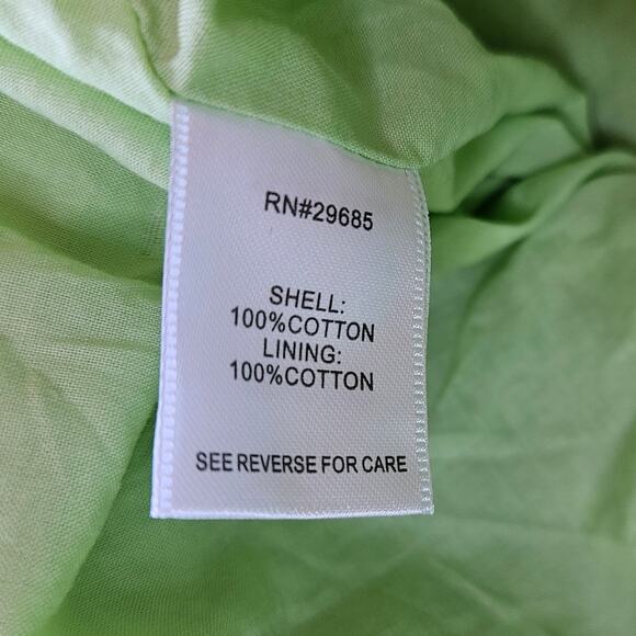 Womens Pendleton Mint Green Gold Button Front Blazer Jacket Cotton Size 14 - Picture 6 of 12